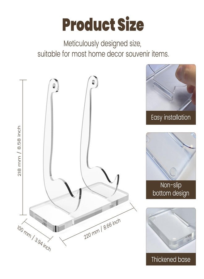 Smallan Acrylic Book Display Stand Clear Easel Stand, Plate Display Stands, Acrylic Book Easel for Displaying Books, Picture, Notebooks, Platter, Photo, Artworks (Clear 01, 8.7 x 8.2 x 4.9 inch) - Image 4