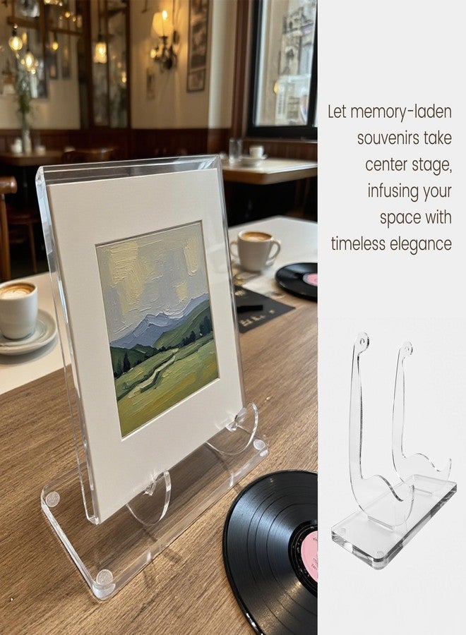 Smallan Acrylic Book Display Stand Clear Easel Stand, Plate Display Stands, Acrylic Book Easel for Displaying Books, Picture, Notebooks, Platter, Photo, Artworks (Clear 01, 8.7 x 8.2 x 4.9 inch) - Image 2