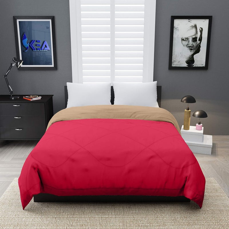 KEA KEA Reversible Pink Single Bed Queen Size Microfiber ComforterDuvet for SummersAc AC Comforters Fabric Micro Cotton 300 GSM  - Image 2