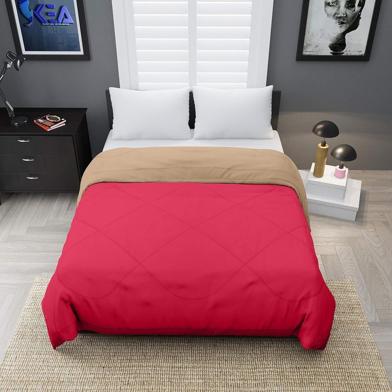 KEA KEA Reversible Pink Single Bed Queen Size Microfiber ComforterDuvet for SummersAc AC Comforters Fabric Micro Cotton 300 GSM  - Image 3