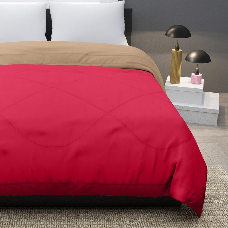 KEA KEA Reversible Pink Single Bed Queen Size Microfiber ComforterDuvet for SummersAc AC Comforters Fabric Micro Cotton 300 GSM  - Image 4