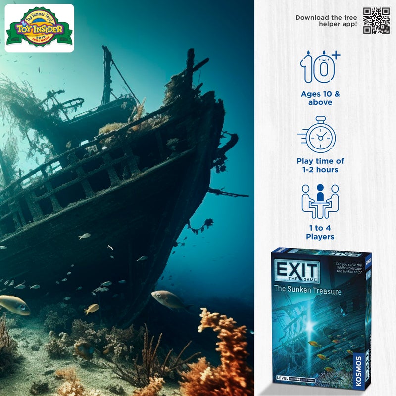 Thames & Kosmos The Sunken Treasure | Exit: The Game - A Kosmos| Family-Friendly, Card-Based At-Home Escape Room Experience for 1 To 4 Players, Ages 10+ - Image 2