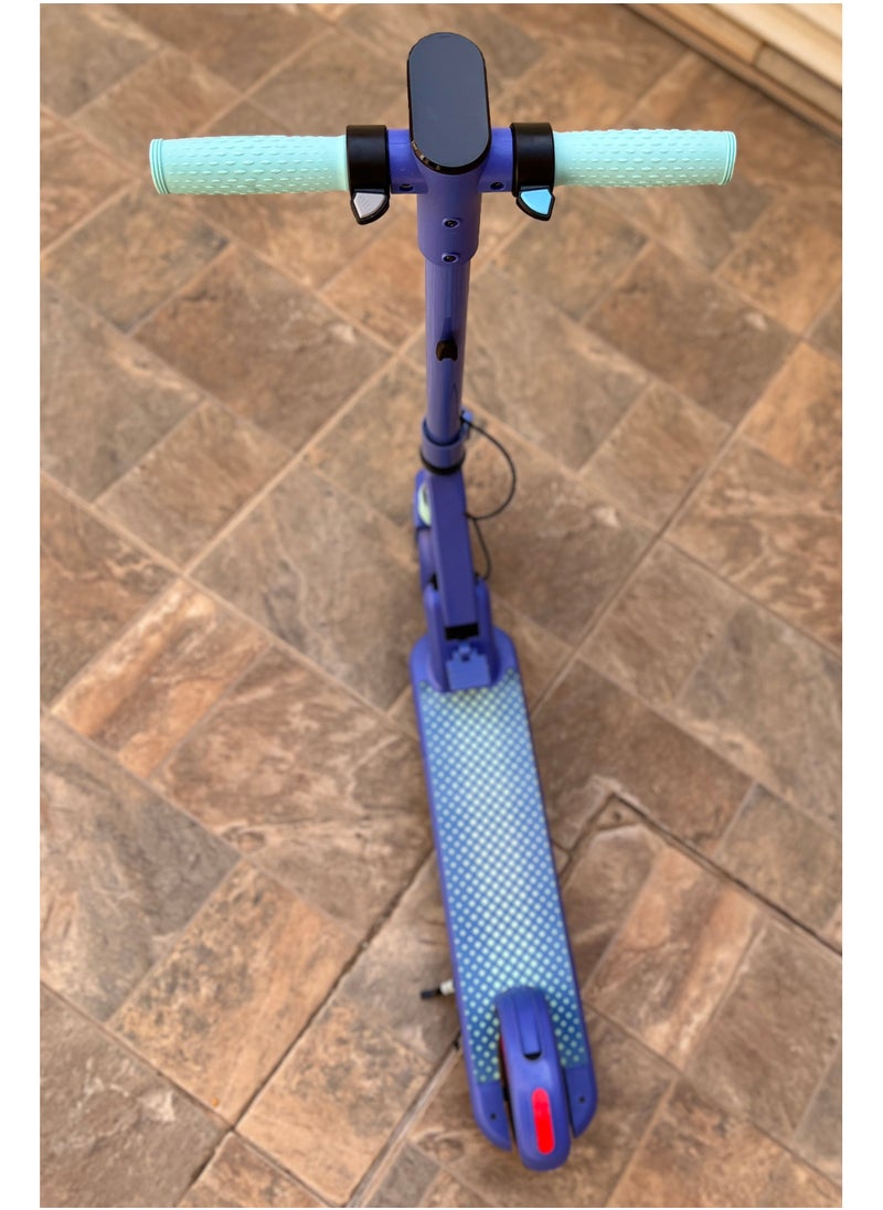 Crony - JL019 Kids E-Scooter 150W Motor, 10-14KM/H Speed, 24V/2.5AH Battery, 5-8KM Range, LED Display, 7-Inch Non-Flat Tires, Lightweight & Portable, Easy Folding, Durable Aluminum Alloy Frame, Up to 60KG Capacity, LED Lights, Mobile Phone Holder, Ideal for Ages 6-12, Comfortable Ride, Perfect Gift for Children, Great for Short Commuting, 2-3H Charging Time，Blue - Image 1