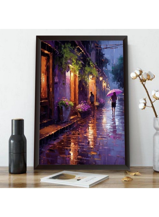 Waltractive Abstract Aesthetic Art Framed Oil Painting Vertical - 12x18 Inches A3 Size - Perfect Wall Decor for Living Room, Office, Kids, Bedroom and Home (12x18 Inches, A) - Image 1
