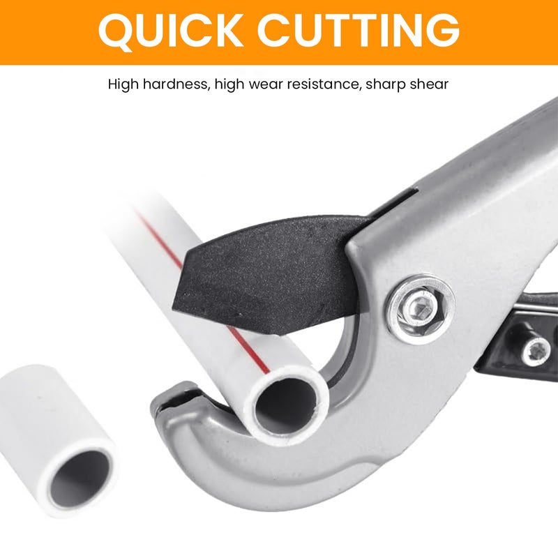 Serplex قاطع أنابيب PVC ثقيل الوزن مصنوع من فولاذ SK5 الصلب لقُطر 1/8''-1'' لأنابيب PE وPPR والمطاط والبلاستيك مع تصميم قفل أمان - Image 3