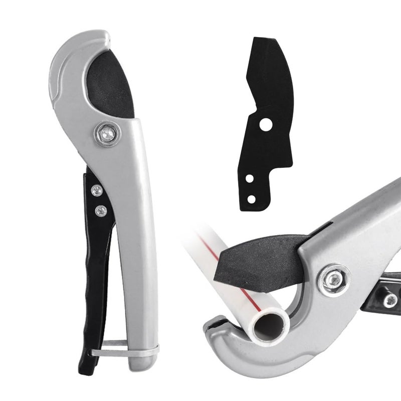 Serplex قاطع أنابيب PVC ثقيل الوزن مصنوع من فولاذ SK5 الصلب لقُطر 1/8''-1'' لأنابيب PE وPPR والمطاط والبلاستيك مع تصميم قفل أمان - Image 1