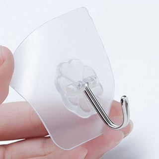 WENGONVILA Waterproof Plastic Adhesive Sticky Wall Hooks for Hanging 10kg Max Transparent Pack of 10 - pzsku/Z6286396BA2DF980DB0F6Z/45/1746561049/dbc6a9e8-3c41-48e7-9705-b517edb0490b