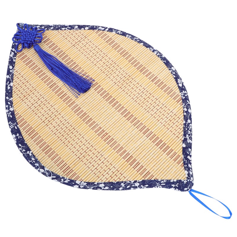 Leaf Shape Mat Wall Hanging Decor Sushi Rolling Mat With Floral Edging Boho Wall Hanging Pendant For Home Office Garden Teahouse - Image 5