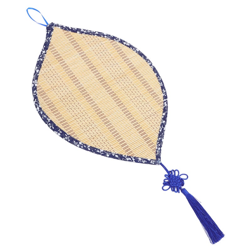 Leaf Shape Mat Wall Hanging Decor Sushi Rolling Mat With Floral Edging Boho Wall Hanging Pendant For Home Office Garden Teahouse - Image 1
