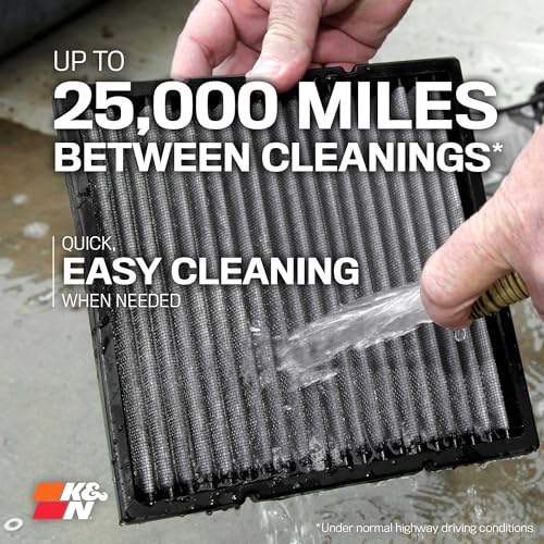 K+N K&N LIFETIME Cabin Air Filter: Premium, Washable, Clean Air for your Cabin: Compatible with 2012-2025 Mazda: 3, 6, CX-5, VF2056 - Image 5