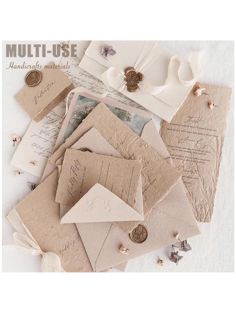 Excefore - 30Pcs Handmade Scrapbook Paper Craft Textured Paper Morandi A5 sheet Mesh Fabric Mulberry Special Paper Mix for Scrapbooking Junk Journal Journaling Supplies DIY Materials, 5.8x8.2 inches - Image 1