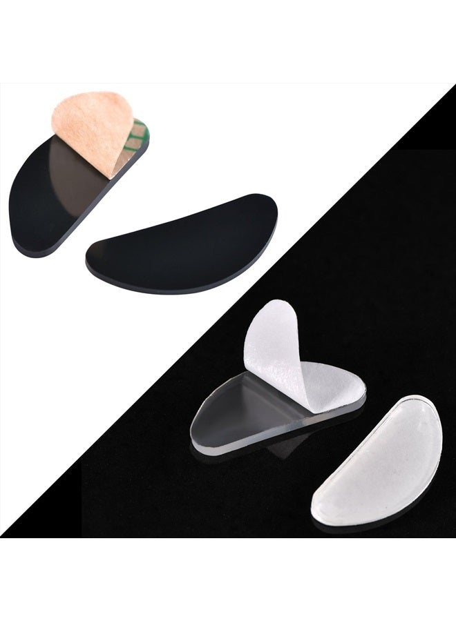 TOODOO 18 Pairs Eyeglasses Nose Pads Glasses Adhesive Silicone Anti-Slip Nosepads for Eyeglass Glasses Sunglasses (Transparent and Black, 1mm) - Image 5