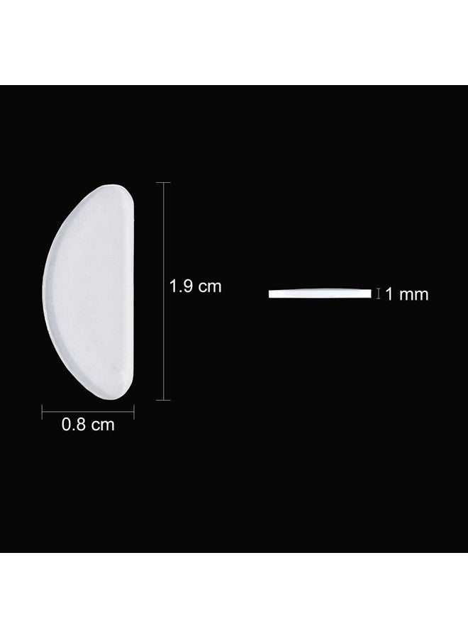 TOODOO 18 Pairs Eyeglasses Nose Pads Glasses Adhesive Silicone Anti-Slip Nosepads for Eyeglass Glasses Sunglasses (Transparent and Black, 1mm) - Image 4