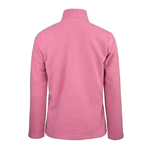 Sofra Women's Polar Fleece Full Zip Up Winter Jacket (S, D. Rose) - Image 4