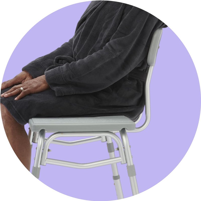 Medline Transfer Bench for Bathtubs and Showers, Adjustable Shower Bench and Bath Seat For Seniors and adults, Slip-resistant Feet, Heavy-Duty 400 lb. Weight Capacity, Tool-Free Assembly - Image 4