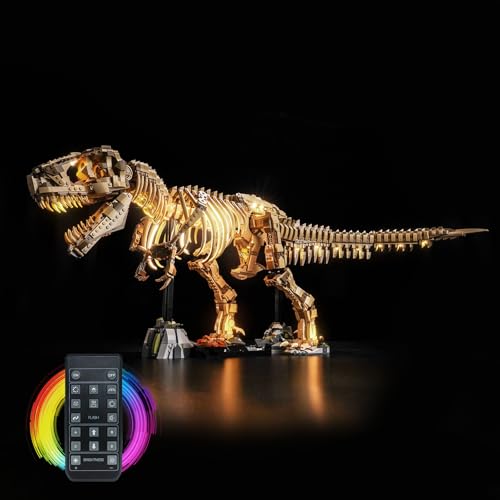 BrickBling LED Light Only Compatible with Lego Dinosaur Fossils Tyrannosaurus rex Creative Lighting Kit Compatible with Lego 76968Not Come with Model RC Version Light - Image 1