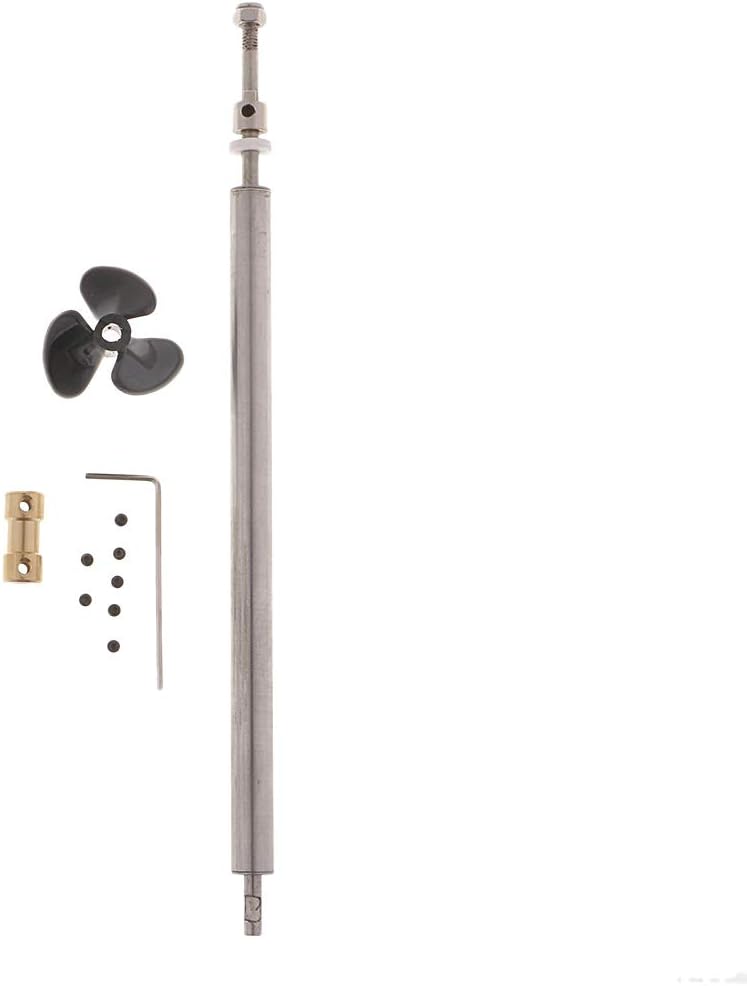 klarako RC Boat Parts Set Shaft Kit R 3mm Shaft+ Sleeve+ Propeller + Coupler Joint  for 2mm motor shaft, 8x8x200mm - Image 3