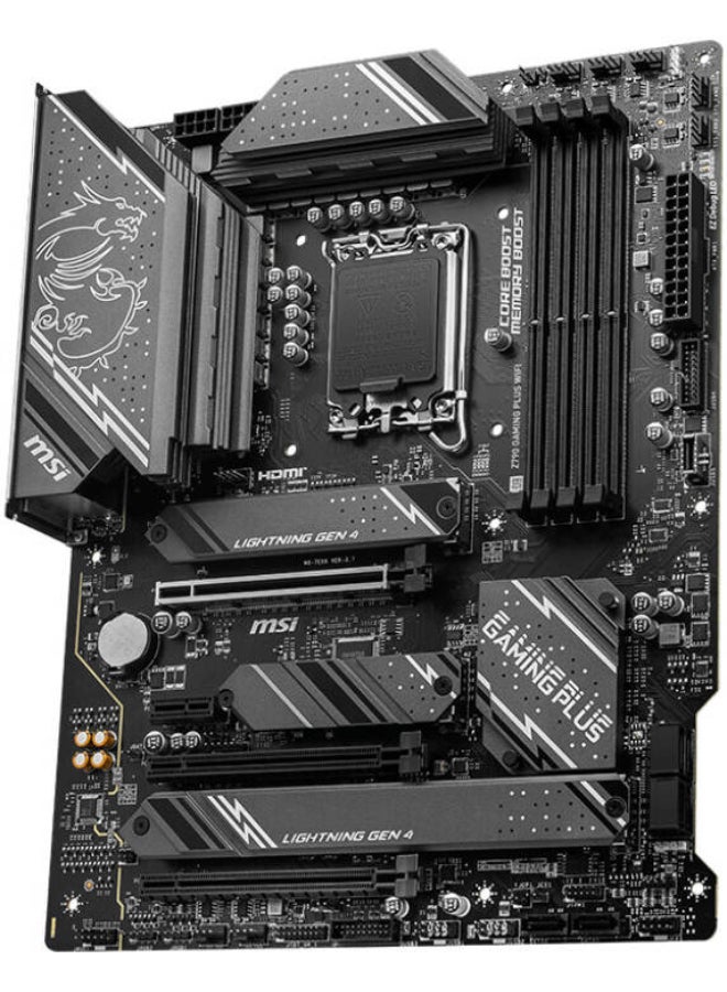 إم اس أي لوحة أم Z790 GAMING PLUS Wi-Fi LGA 1700 ATX، شريحة Intel Z790، 4x DDR5 RAM، دعم ذاكرة 256 جيجابايت، 6 x SATA 6G | 4 x M.2، Wi-Fi 6E، 2.5 GbE، BT 5.3، USB 3.2 Gen 2 | 911-7E06-061 - Image 3