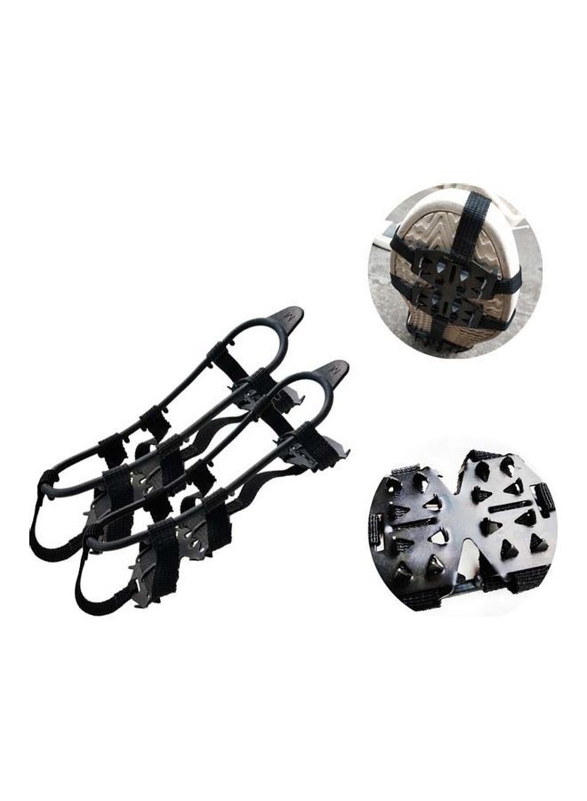 NIBEMINENT 5 Pair Outdoor 24-Tooth Reinforced Crampons Non-Slip Shoe Cover- L  - Image 4
