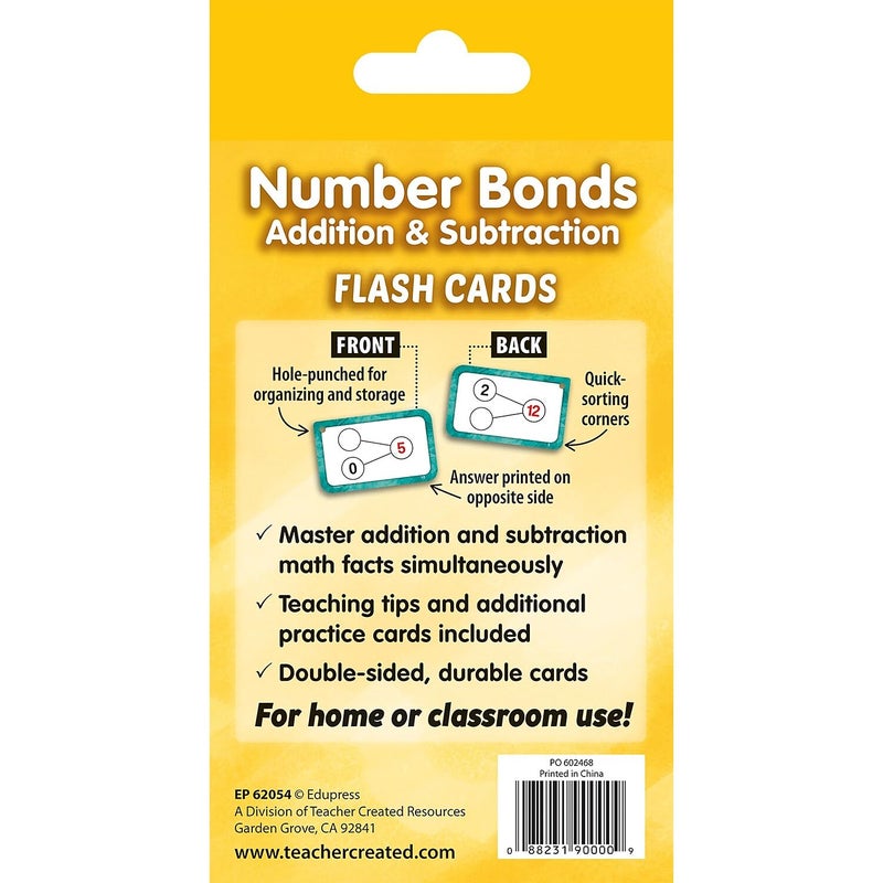 Teacher Created Resources Number Bonds Flash Cards - Addition and Subtraction (EP62054) - Image 4
