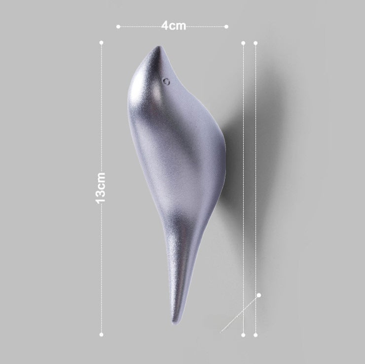Cross-Border Whole Home Wall Bird Decoration Animal Hook Wall Decoration Door Back Clothes Hook Three-Dimensional Coat Hook(Silver) - Image 1