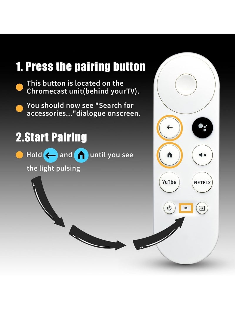 ELTRAZONE - Replacement Voice Remote Control for Google Chromecast 4K - G9N9N / GA01409-US / GA01919-US / GA01920-US / GA01923-US - Image 1