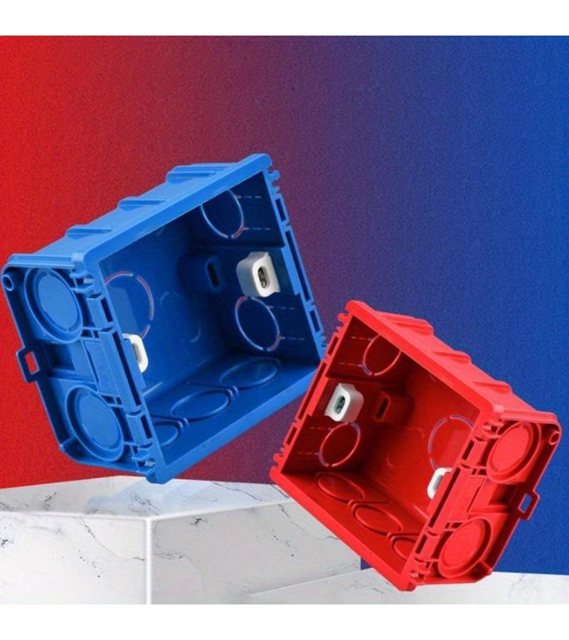 Fire Resistant Red PVC Flush Mount Electrical Box For 86 Type Switch And Outlet 6 Pack - Image 3