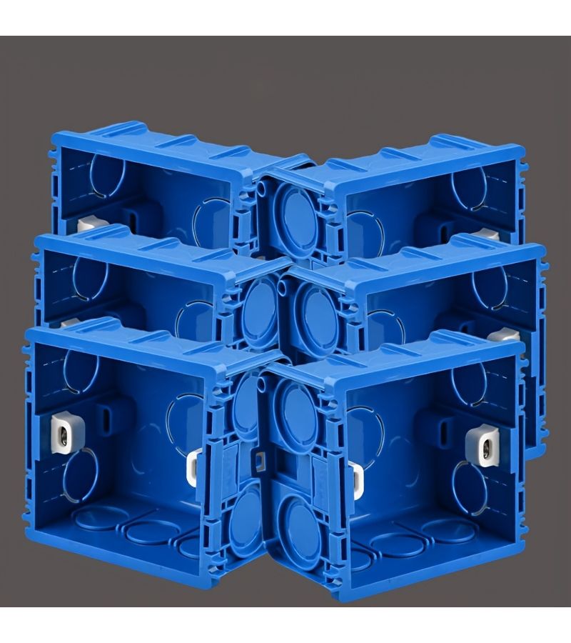 Fire Resistant Red PVC Flush Mount Electrical Box For 86 Type Switch And Outlet 6 Pack - Image 2
