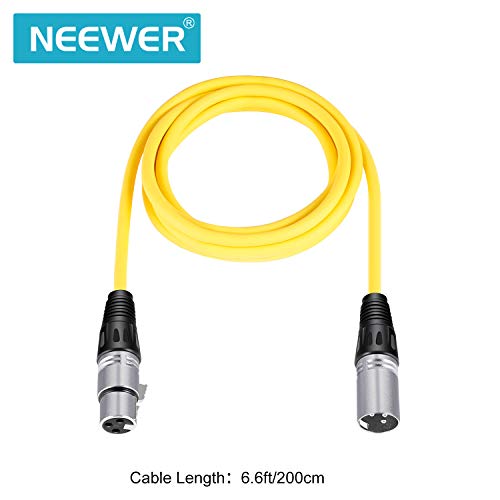 NEEWER 6 Pack 65 feet2m Mic Cable Cord XLR Male to XLR Female Microphone Audio Colored Snake Cables PurpleRedBlueOrangeYellowGreen - Image 3