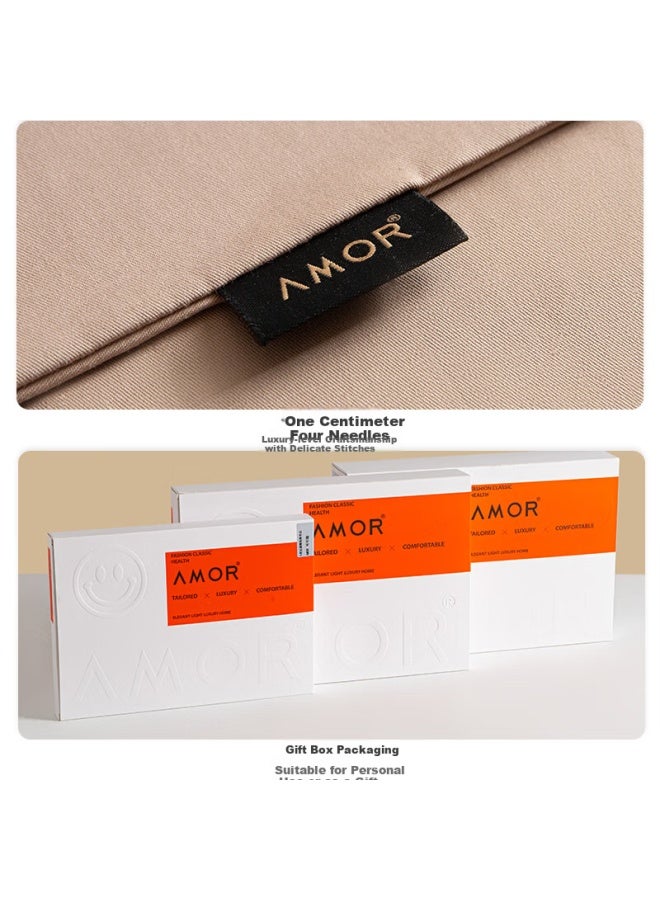 Amor a Class 100% Long-staple Cotton Flannel Fitted Sheet - Fresh Tea Coffee 150x200cm Height 30cm - Image 2