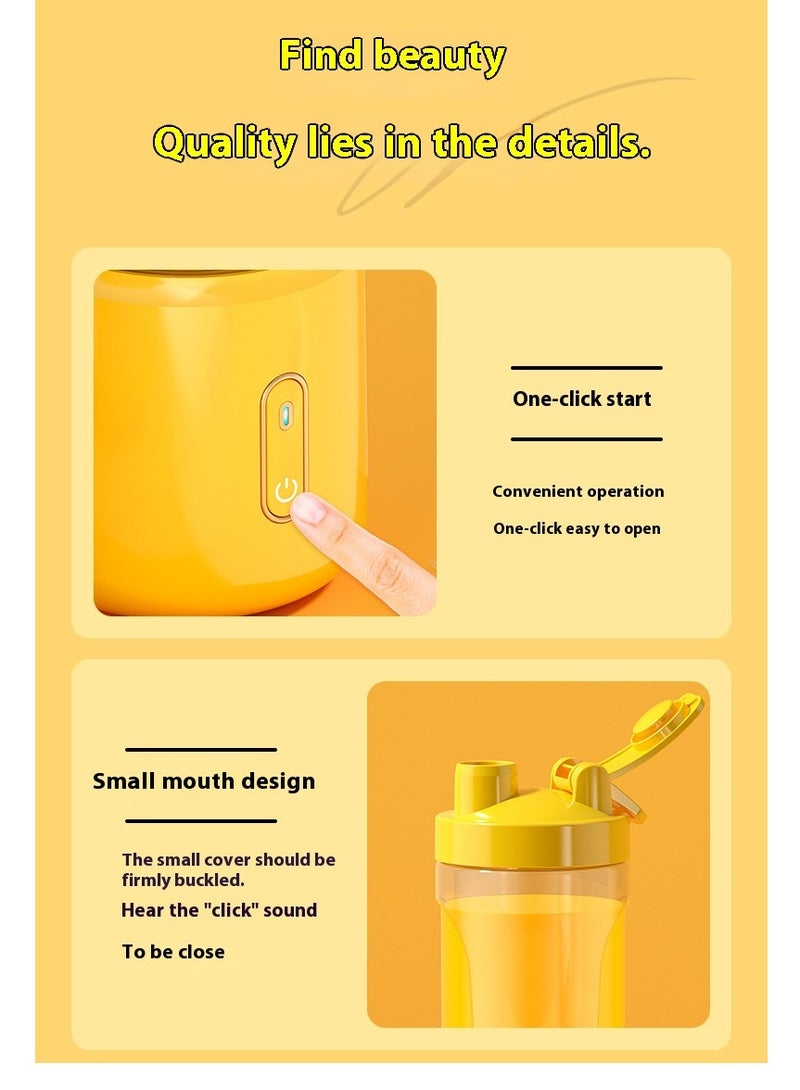 500ML Wireless Portable Blender,Powerful 12 Blades,USB-C Rechargeable,  Personal Size Handheld Blender Electric Juicer Blender, Juice Maker Mixer Shakes Juicer Machine, Baby Food Maker (Pink) - Image 5