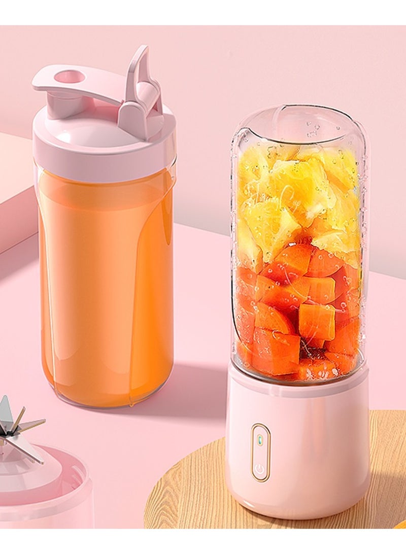 500ML Wireless Portable Blender,Powerful 12 Blades,USB-C Rechargeable,  Personal Size Handheld Blender Electric Juicer Blender, Juice Maker Mixer Shakes Juicer Machine, Baby Food Maker (Pink) - Image 1
