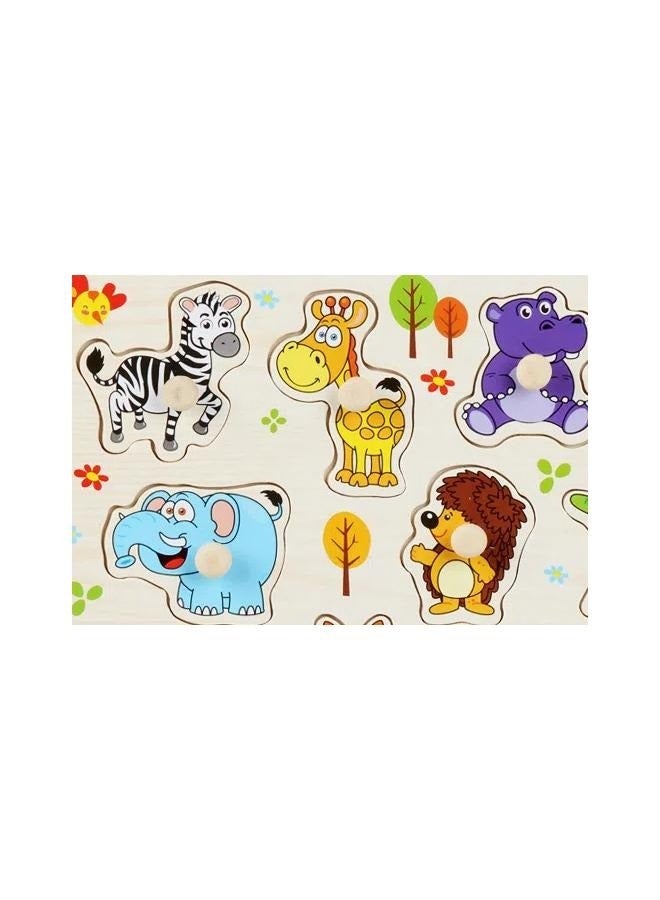 لعبة تعليمية خشبية على شكل حيوان 30x1x22 سم، لعبة تعليمية مطابقة على شكل حيوان وديناصور وحشرة للأطفال الصغار من سن 1 إلى 3 سنوات، هدية تعليمية مبكرة ل - Image 5