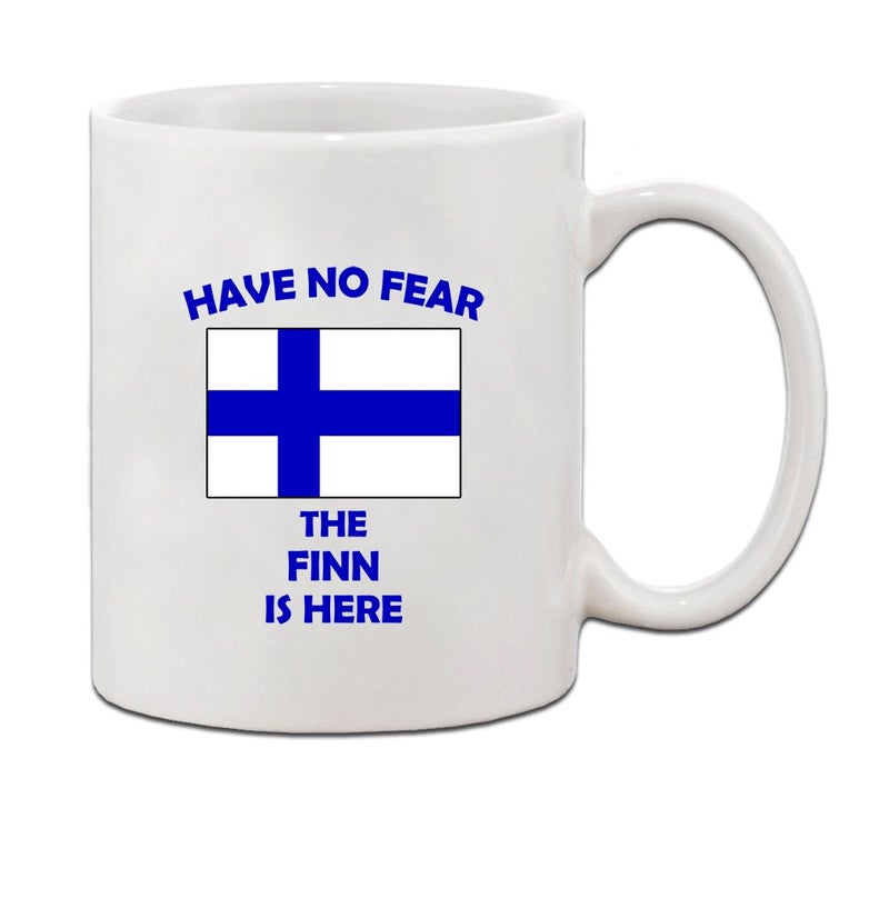 Have No Fear Finnish Is Here Finland Finns Ceramic Coffee Tea Mug Cup Holiday Christmas Hanukkah Gift For Men  Women