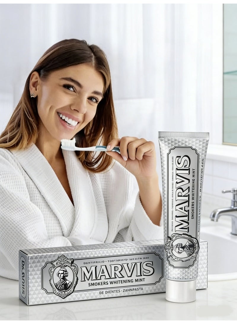Marvis Whitening Mint  Toothpaste - 85ml/4.4 Oz With Xylitol | Fresh Breath & Brighter Teeth - Image 3
