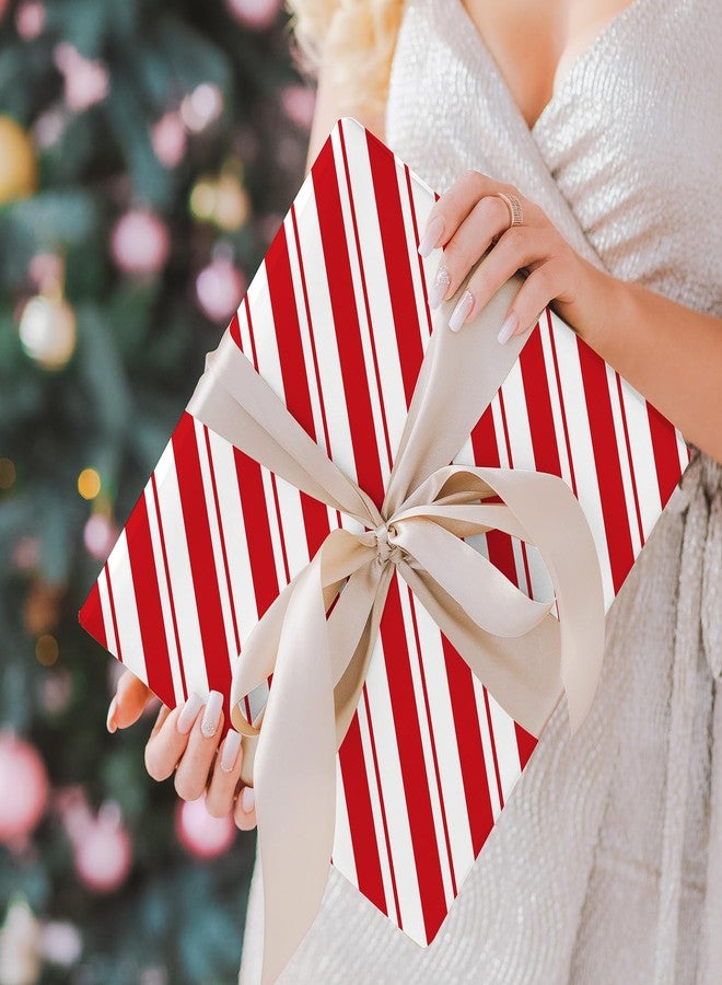 Whaline 120 Sheets Christmas Tissue Paper Red White Bow Stripes Xmas Tree Gift Wrapping Paper Minimalists Art Craft Gift Packing for DIY New Year Holiday Birthday Party, 13.8 x 19.7 Inch - Image 5