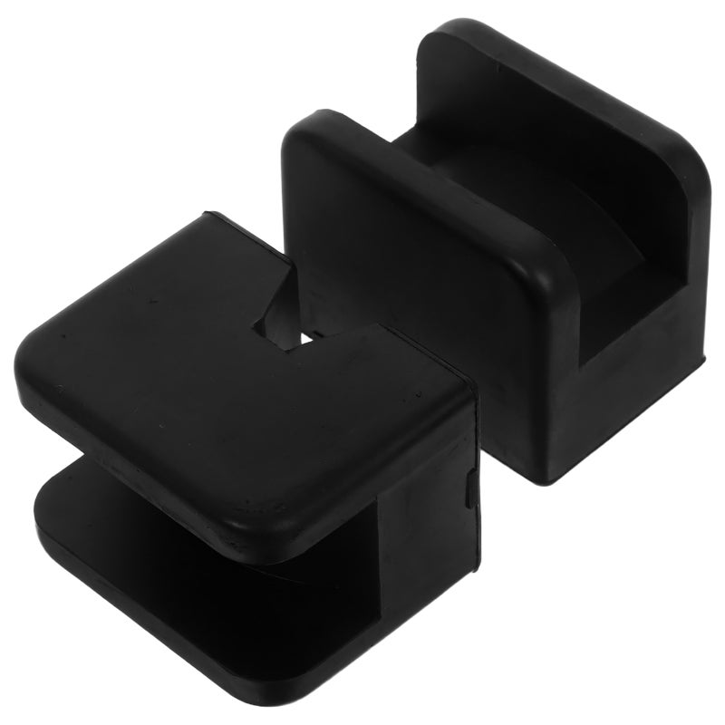 2PCS Jack Rubber Cover Jack Pad Universal Slotted Frame Rubber Stand Jack Rubber Support Sleeve (Black) - Image 1