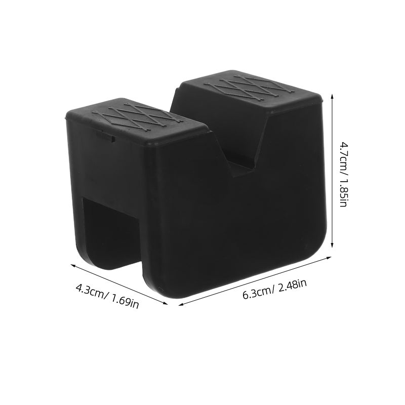 2PCS Jack Rubber Cover Jack Pad Universal Slotted Frame Rubber Stand Jack Rubber Support Sleeve (Black) - Image 2