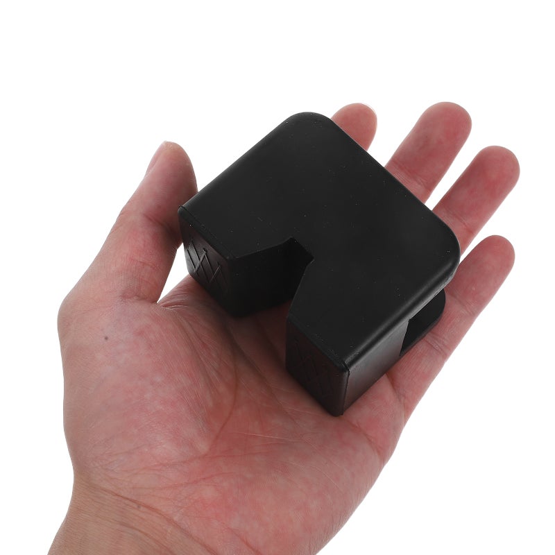 2PCS Jack Rubber Cover Jack Pad Universal Slotted Frame Rubber Stand Jack Rubber Support Sleeve (Black) - Image 3