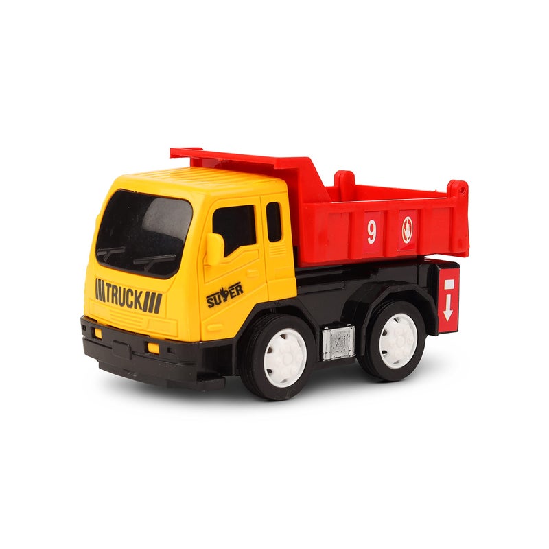 Toy Zone TOYZONE Friction Powered Mini Truck Series | Made in India | Friction Powered Toy | Unbreakable City Service Truck | Pull Back | Push & Go Crawling Toys (City Service Truck Dumper) - Image 1