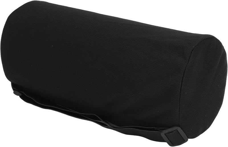 Semme Lumbar Roll Multifunctional Lumbar Roll Pillow with Strap for Back Support Cylinder Waist Support Pillow for Pregnancy and Office Use (Black) - Image 1