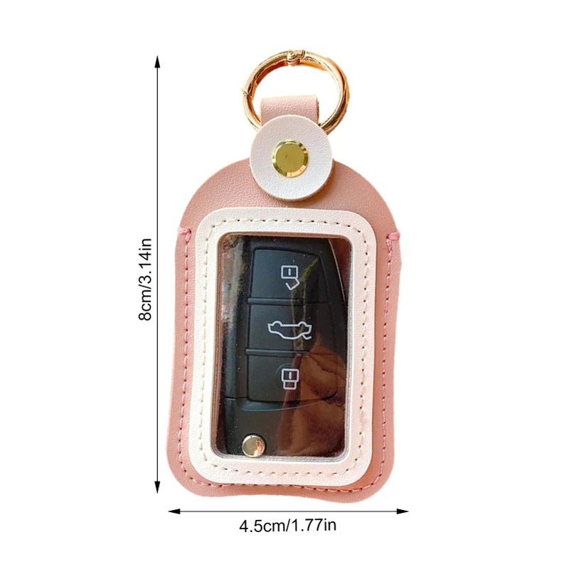 Pink Portable Car Key Case Holder Sturdy Material Lightweight Keychain Bag Creative Accessories - Image 3