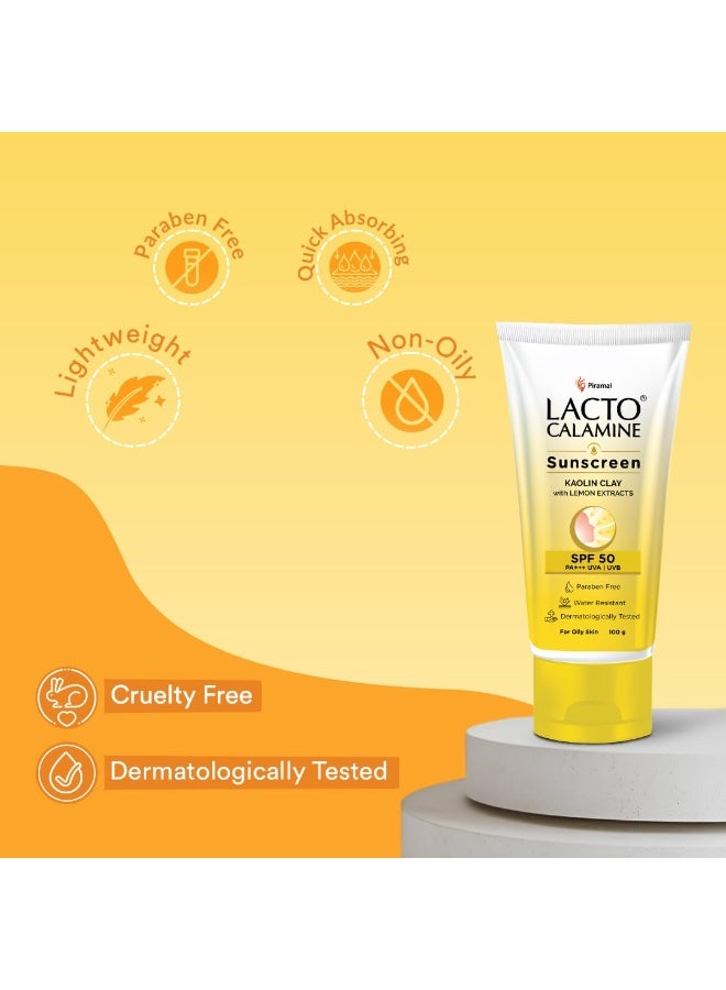 Lacto Calamine Sunscreen SPF 50, For Oily Skin,Water Resistant & No White Cast. - Image 4