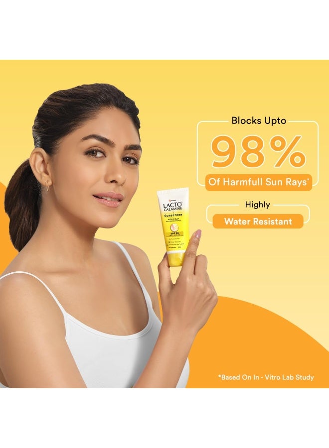 Lacto Calamine Sunscreen SPF 50, For Oily Skin,Water Resistant & No White Cast. - Image 5