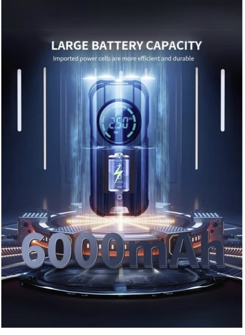 Denx DX414 6000 mAh portable car starter battery with built-in air blower - Image 4