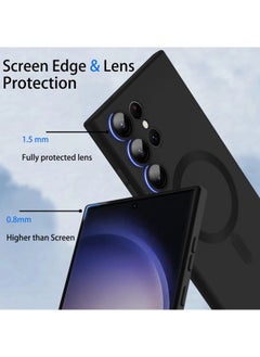 ShebSheb Matte for Samsung Galaxy S25 Ultra Case, Compatible with MagSafe, Slim Thin Magnetic Cover with Built-in Camera Lens Protector  - Image 3