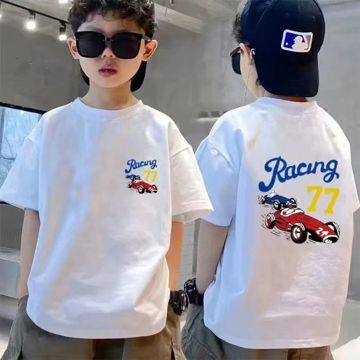 Boys' T-Shirt Short-Sleeved Pure Cotton 2026 Style Trendy And Handsome Children'S Streetwear Summer Clothing - Image 1