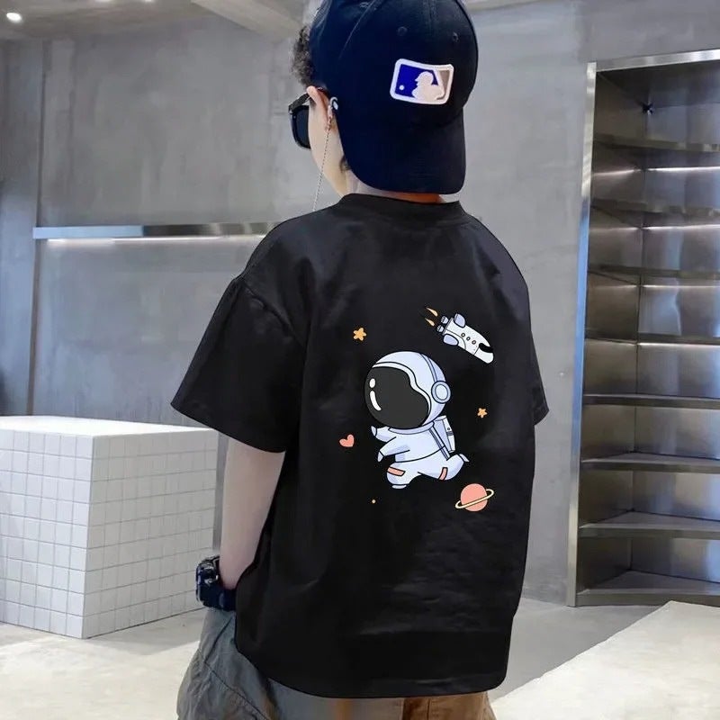 Boys' T-Shirt Short-Sleeved Pure Cotton 2026 Style Trendy And Handsome Children'S Streetwear Summer Clothing - Image 5