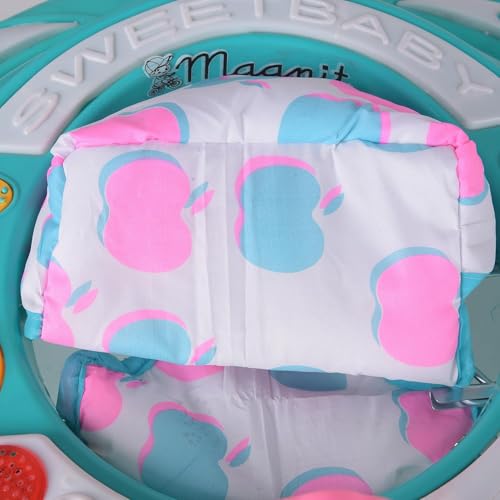 Maanit Walker with Foldable, Cushion Seat | Activity Walker for Baby with Musical Toy Bar | Walker Babyboys Girls (Sea Green) - Image 5