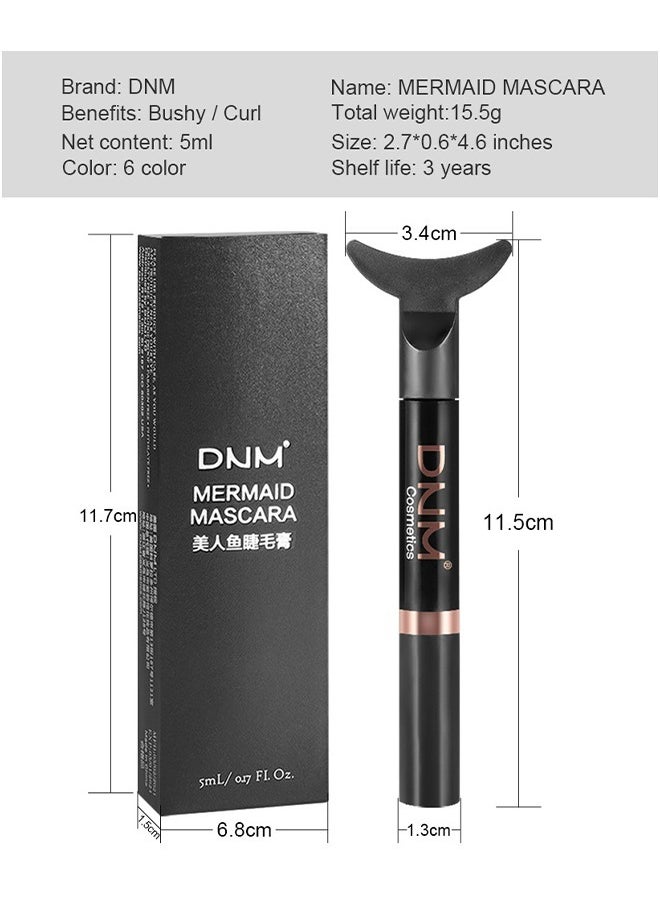 DNM Black Mermaid Mascara Waterproof, Luxuriously Longer, Thicker, Voluminous Eyelashes, Long-Lasting, Dramatic Extension, Hypoallergenic Formula  - Image 5